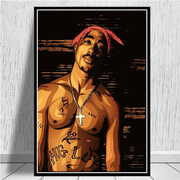 Hip Hop Tupac Legend Star Posters and Prints Rapper Canvas Wall Art
