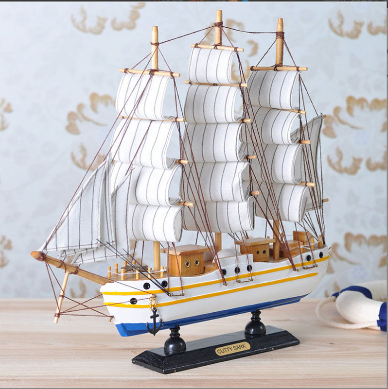 Home Decor Living Room Indoor Wine Cabinet Office Sailing Boat Ornaments Gift