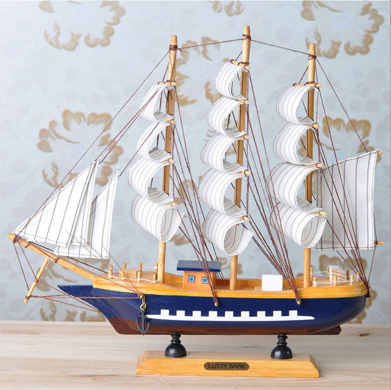 Home Decor Living Room Indoor Wine Cabinet Office Sailing Boat Ornaments Gift