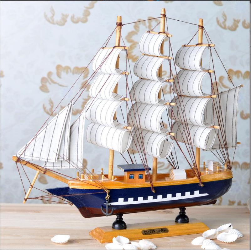 Home Decor Living Room Indoor Wine Cabinet Office Sailing Boat Ornaments Gift