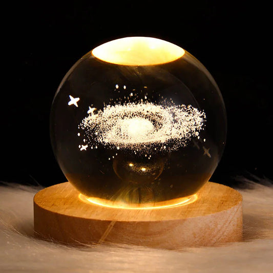 3D Art Crystal Ball LED Night Lamp
