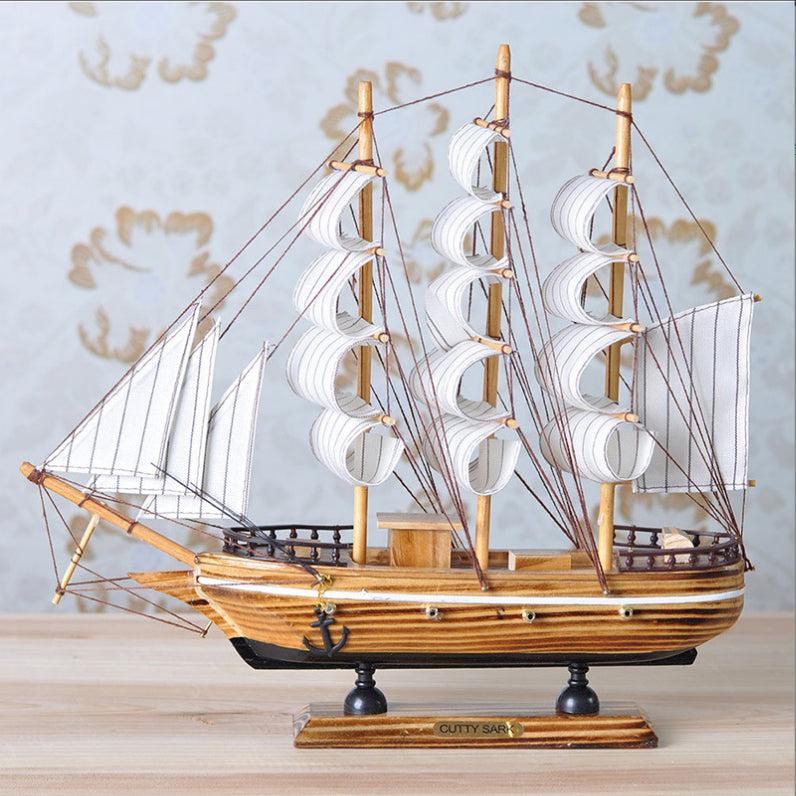 Home Decor Living Room Indoor Wine Cabinet Office Sailing Boat Ornaments Gift