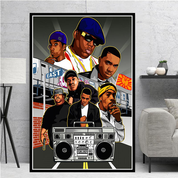 Hip Hop Tupac Legend Star Posters and Prints Rapper Canvas Wall Art